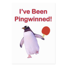 Ping-pong de pingouin de Pingwinned Cartes De Visite Personnelles
