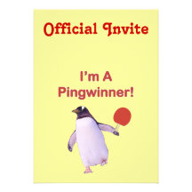 Ping-pong de pingouin de Pingwinner Faire-parts