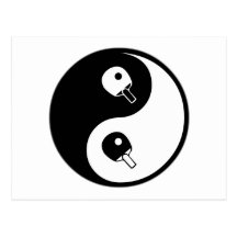 Ping-pong de Yin Yang Carte Postale