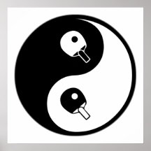 Ping-pong de Yin Yang Posters