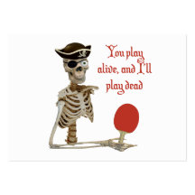 Ping-pong mort de pirate de jeu cartes de visite professionnelles