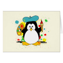 Pingouin artistique cartes