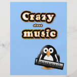 Pingouin avec le clavier de piano tract