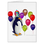 Pingouin d'anniversaire carte de vœux