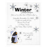 Pingouin dans la crainte cartons d'invitation personnalisés