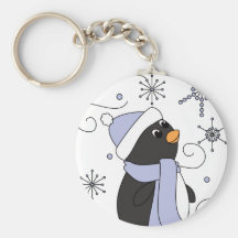Pingouin dans la crainte porte-clé