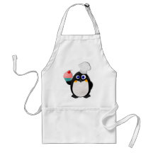 Pingouin de Baker avec le petit gâteau II Tabliers