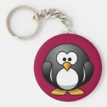 Pingouin de bande dessinée porte-clé