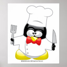 Pingouin de chef posters