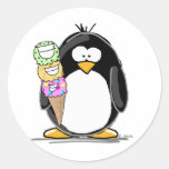 Pingouin de crème glacée adhésifs