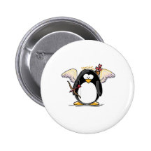 Pingouin de cupidon badge avec épingle
