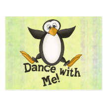 Pingouin de danse cartes postales