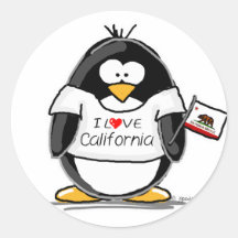 Pingouin de la Californie Adhésifs Ronds