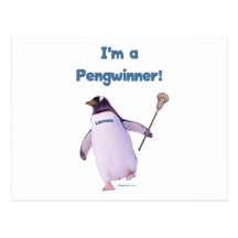 Pingouin de lacrosse carte postale