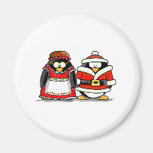 Pingouin de M. et de Mme le père noël Magnets