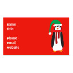 Pingouin de Noël de bande dessinée Modèles De Cartes De Visite