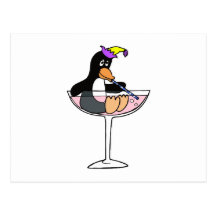 Pingouin de partie cartes postales