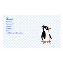 Pingouin de Pele Modèle De Carte De Visite