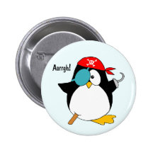 Pingouin de pirate pin's avec agrafe