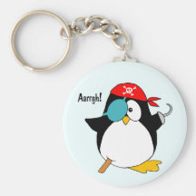 Pingouin de pirate porte-clef