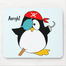 Pingouin de pirate tapis de souris