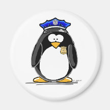 Pingouin de policier aimants
