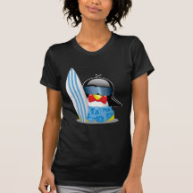 Pingouin de surfer t-shirt