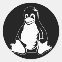 Pingouin de Tux - (Linux, Open Source, Copyleft, F Adhésif