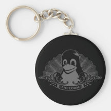 Pingouin de Tux - (Linux, Open Source, Copyleft, F Porte-clé