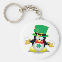 Pingouin du jour de St Patrick Porte-clefs
