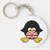 Pingouin d'Union Jack Porte-clef