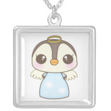 pingouin mignon d'ange d'hiver de Noël Colliers