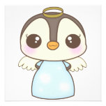 pingouin mignon d'ange d'hiver de Noël invitations