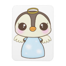 pingouin mignon d'ange d'hiver de Noël Magnet