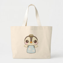 pingouin mignon d'ange d'hiver de Noël Sac Fourre-tout
