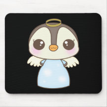 pingouin mignon d'ange d'hiver de Noël Tapis De Souris