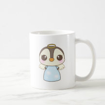 pingouin mignon d'ange d'hiver de Noël Tasse
