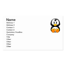 Pingouin mignon de bébé - Customizeable Carte De Visite
