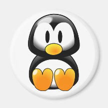 Pingouin mignon de bébé - Customizeable Magnets Pour Réfrigérateur