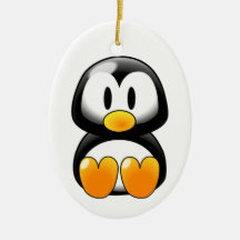Pingouin mignon de bébé - Customizeable Décoration De Noël