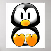 Pingouin mignon de bébé - Customizeable Poster