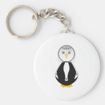 Pingouin mignon de jeune mariée porte-clé