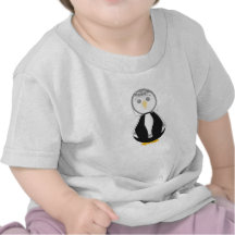 Pingouin mignon de jeune mariée t-shirts