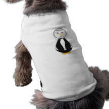 Pingouin mignon de jeune mariée tee-shirts pour chien