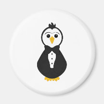 Pingouin mignon de marié aimants