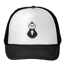 Pingouin mignon de marié casquette