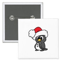 Pingouin mignon de smoking de Noël Badges Avec Agrafe