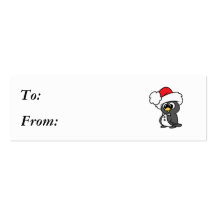 Pingouin mignon de smoking de Noël Modèle De Carte De Visite