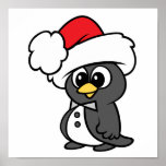 Pingouin mignon de smoking de Noël posters