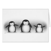 "Pingouins " Carte De Vœux